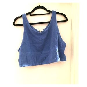 Blue crop top